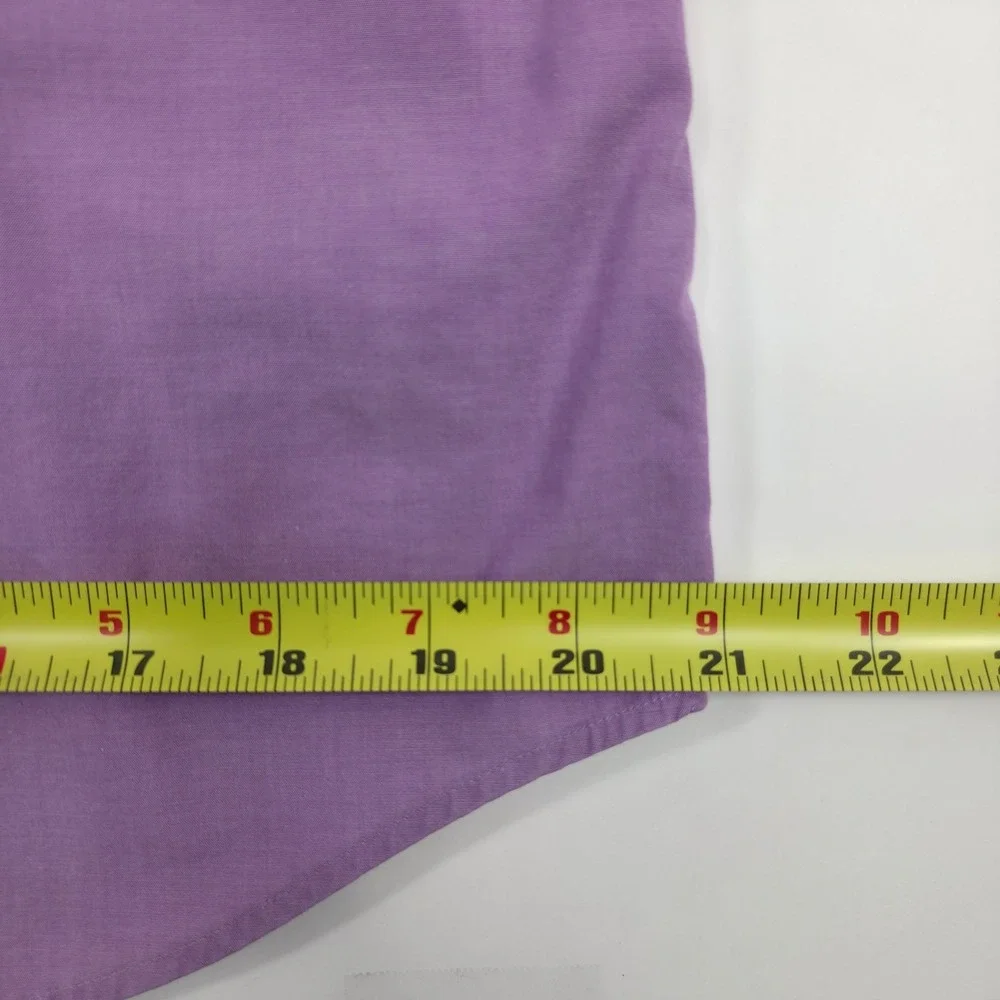 Banana Republic Men Shirt Stretch Slim Fit Medium Purple Long Sleeve Button Down